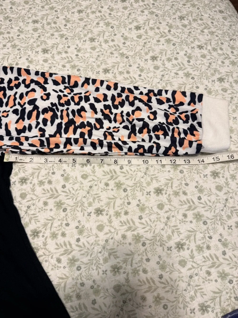 NWT Rosriss Black Leopard Print Raglan Baseball Tee - Plus Size - Picture 8 of 11